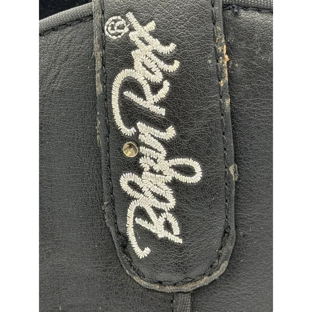 Blazin Roxx Girls Western Cowgirl Boots Glittery Silver Wings Cross Design Sz 3